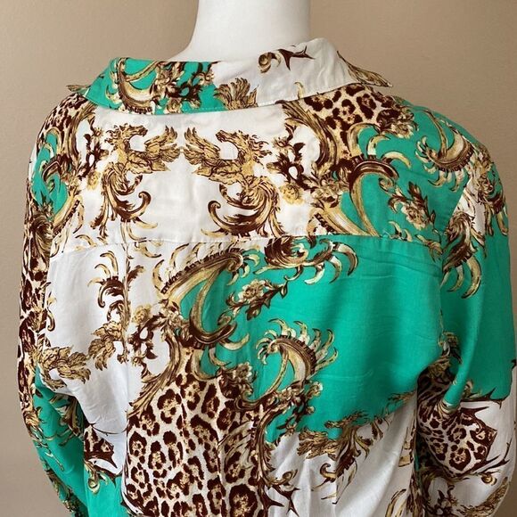 NWT Fashion Nova Bari Long Sleeve Woven Top Size - Large - Picture 11 of 13